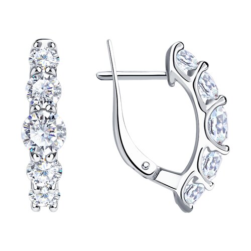 Серьги SOKOLOV - Серебро 925, Фианит (арт. 94025231)