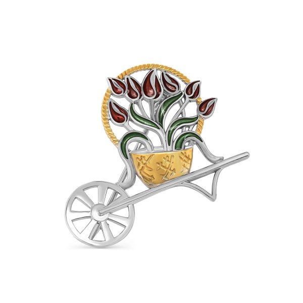 Брошь Кабаровских - Серебро 925, Эмаль (арт. 5-151-0001)