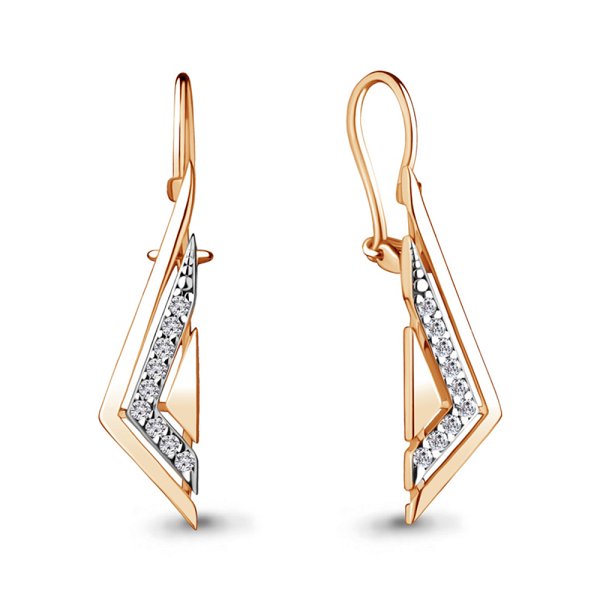 Серьги Аквамарин - Серебро 925, Фианит (арт. 48759А.6)