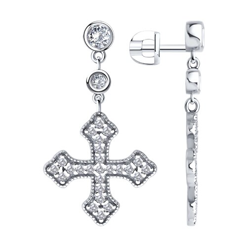 Серьги SOKOLOV - Серебро 925, Фианит (арт. 94026998)