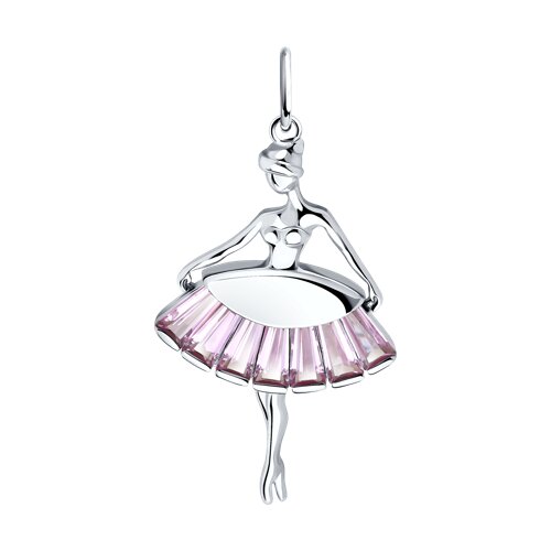 Подвеска SOKOLOV - Серебро 925, Синтетический рубин (арт. 94032833)