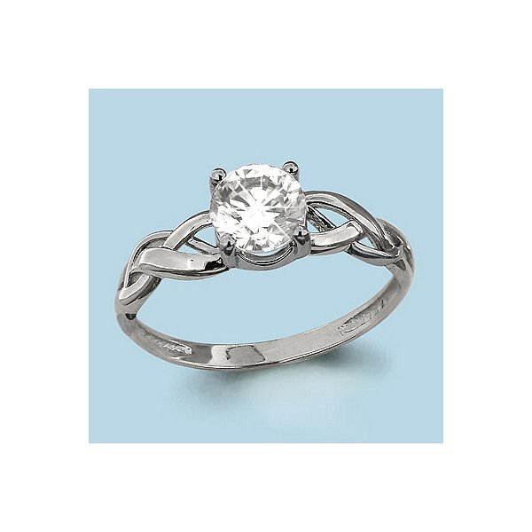 Кольцо Аквамарин - Серебро 925, Фианит (арт. 66196.5)