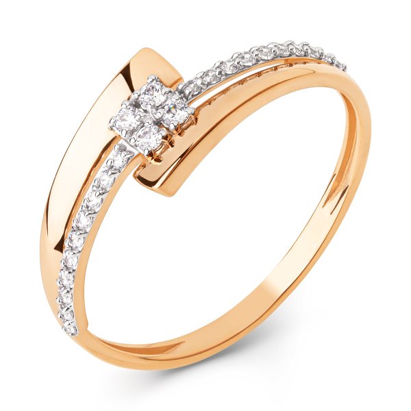 Кольцо ЮФ Династия - Золото 375, Фианит (арт. 026461-5102)