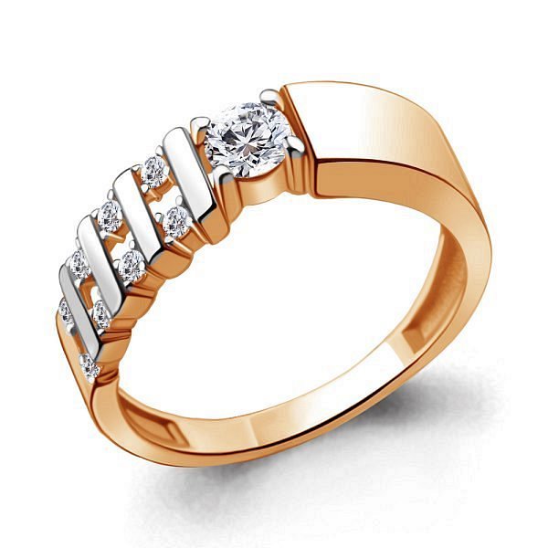 Кольцо Аквамарин - Серебро 925, Фианит (арт. 68861А.6)