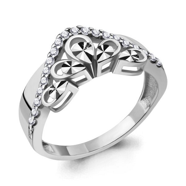 Кольцо Аквамарин - Серебро 925, Фианит (арт. 68847А.5)