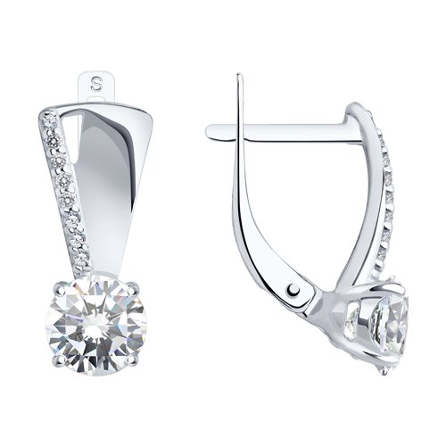 Серьги SOKOLOV - Серебро 925, Фианит (арт. 94022945)