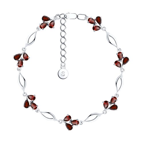 Браслет SOKOLOV - Серебро 925, Гранат (арт. 92050122)