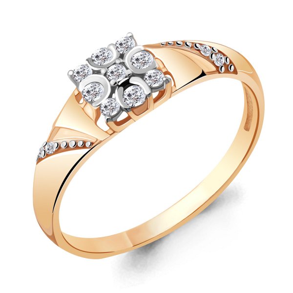 Кольцо Аквамарин - Серебро 925, Фианит (арт. 68714А.6)