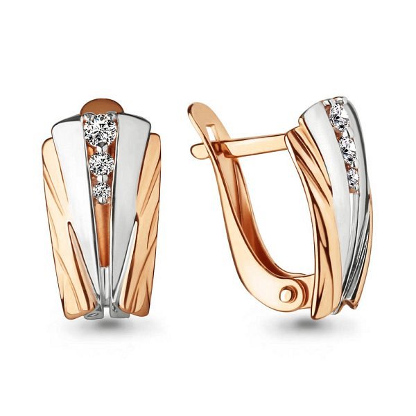 Серьги Аквамарин - Золото 375, Фианит (арт. 42143.8)