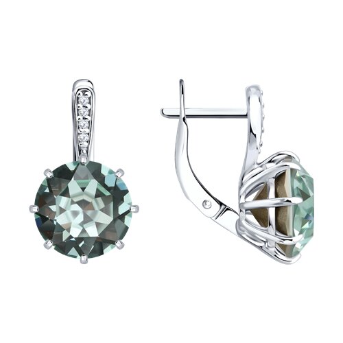 Серьги Diamant - Серебро 925, Кристалл, Фианит (арт. 94-120-00397-1)