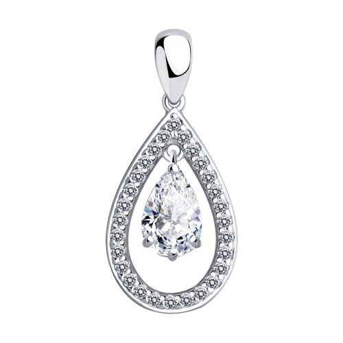 Подвеска SOKOLOV - Серебро 925, Фианит (арт. 94031991)