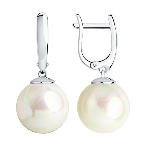 Серьги SOKOLOV - Серебро 925, Жемчуг имитация (арт. 94022197)