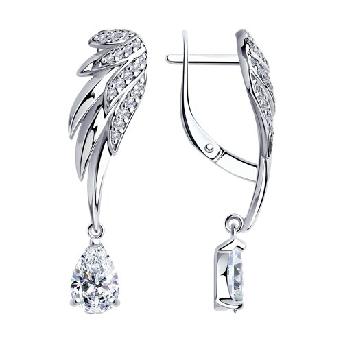 Серьги SOKOLOV - Серебро 925, Фианит (арт. 94025020)