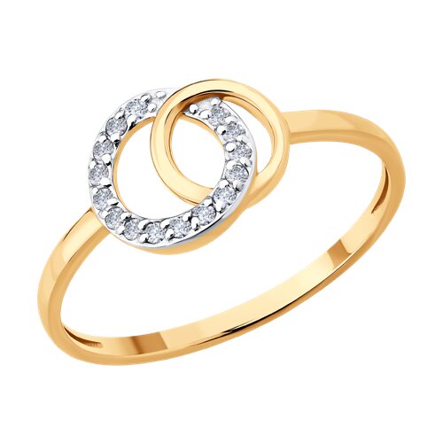 Кольцо SOKOLOV - Золото 585, Фианит (арт. 019582)