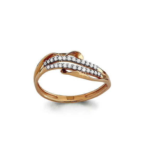 Кольцо Аквамарин - Золото 585, Фианит (арт. 62995А.1)