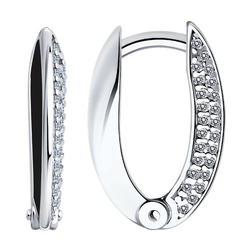 Серьги Diamant - Серебро 925, Фианит, Эмаль (арт. 94-120-01969-2)