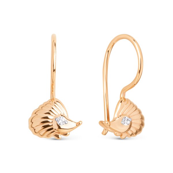 Серьги ЮФ Династия - Золото 375, Фианит (арт. 022432-5102)