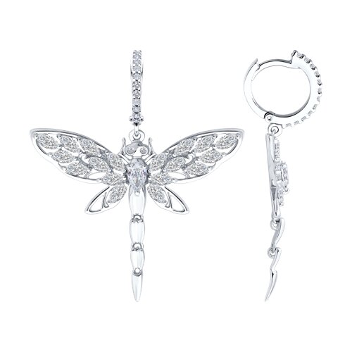 Серьги SOKOLOV - Серебро 925, Фианит (арт. 94027058)