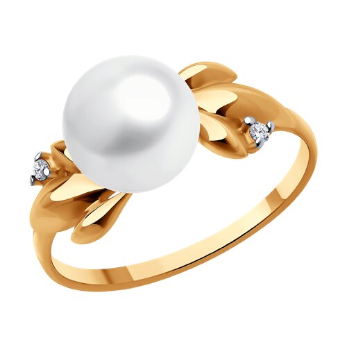 Кольцо Diamant - Серебро 925, Жемчуг культивированный, Фианит (арт. 93-310-02069-1)