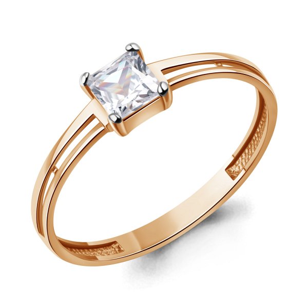 Кольцо Аквамарин - Серебро 925, Фианит (арт. 600694.6)