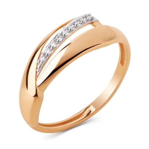 Кольцо ЮФ Династия - Золото 585, Фианит (арт. 018521-1102)