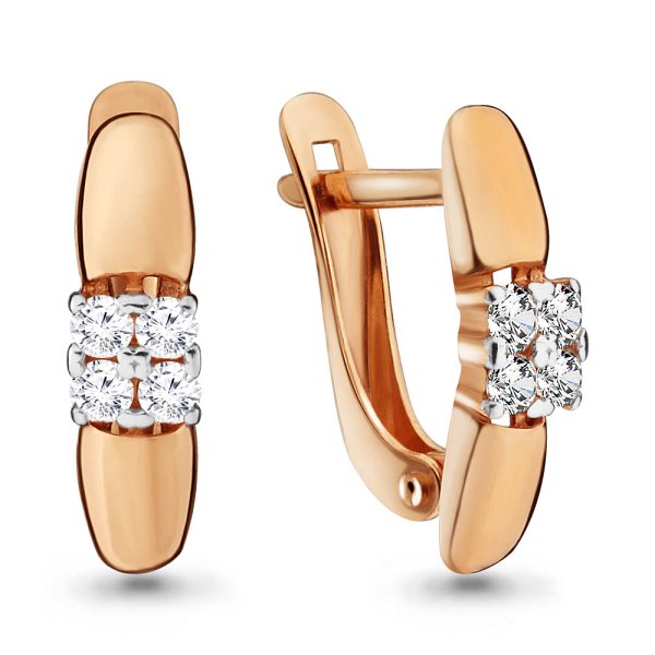 Серьги Аквамарин - Золото 375, Фианит (арт. 46116.8)