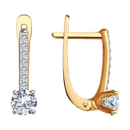 Серьги SOKOLOV - Золото 585, Фианит (арт. 029841)