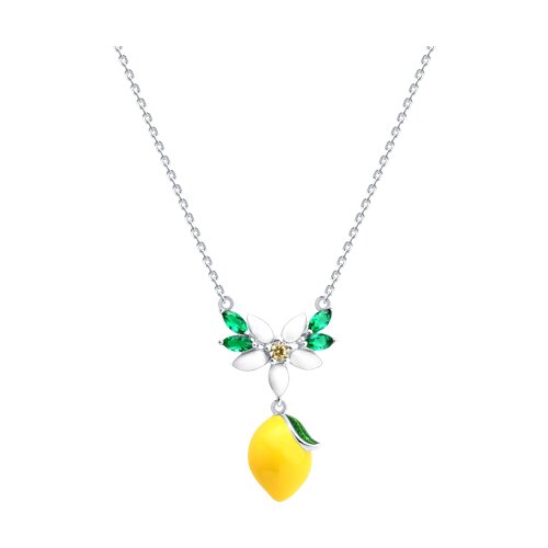 Колье SOKOLOV - Серебро 925, Фианит, Эмаль (арт. 94071223)