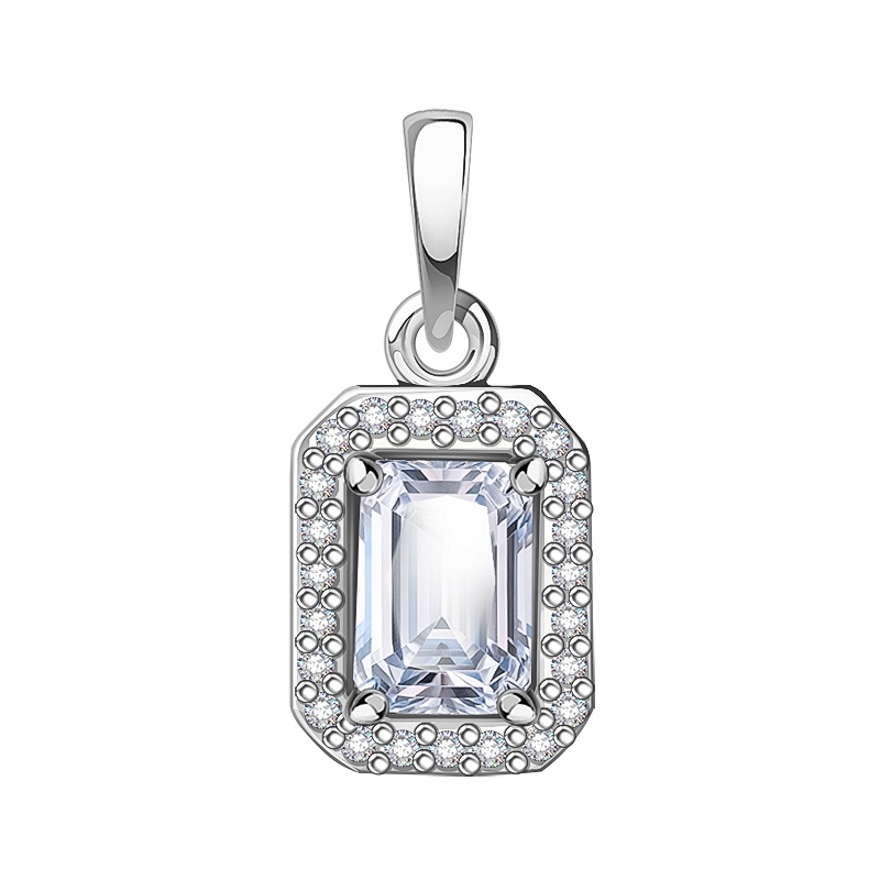 Подвеска POKROVSKY - Серебро 925, Фианит (арт. 0400850-00775)