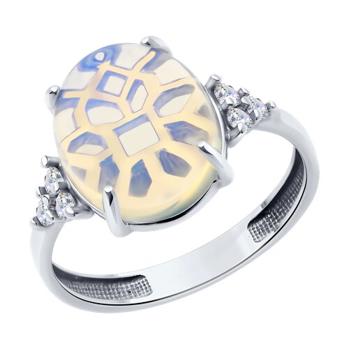 Кольцо Diamant - Серебро 925, Опалит, Фианит (арт. 94-310-01837-1)