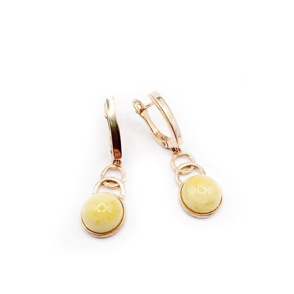 Серьги Максипром - Серебро 925, Янтарь (арт. 220 1601 205)