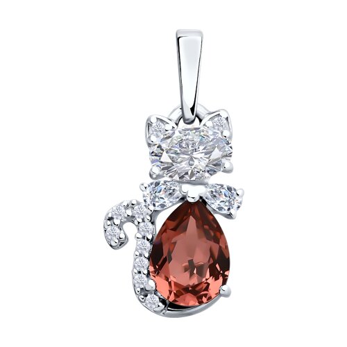 Подвеска SOKOLOV - Серебро 925, Swarovski , Фианит (арт. 94033216)