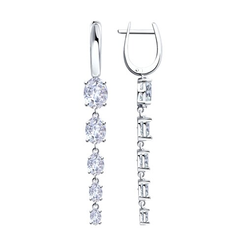 Серьги SOKOLOV - Серебро 925, Фианит (арт. 94026180-91)