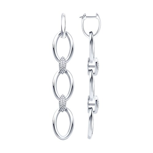 Серьги SOKOLOV - Серебро 925, Фианит (арт. 94027000)