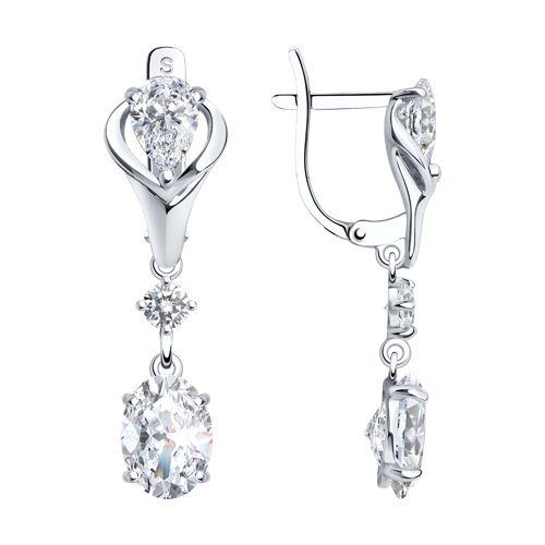 Серьги SOKOLOV - Серебро 925, Фианит (арт. 94022407)