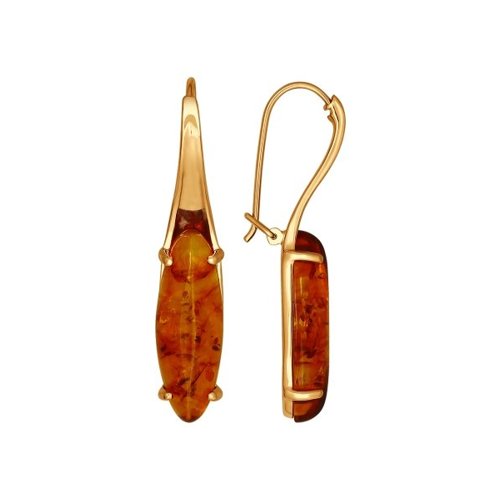 Серьги SOKOLOV - Серебро 925, Янтарь пресс. (арт. 83020035)