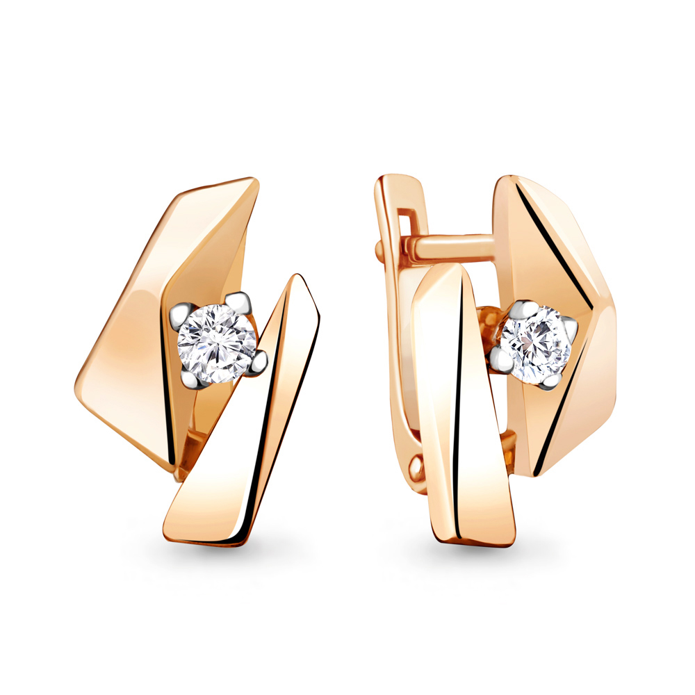 Серьги Аквамарин - Серебро 925, Фианит (арт. 48898А.6)