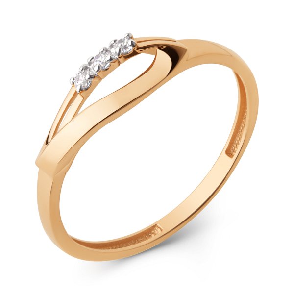 Кольцо ЮФ Династия - Золото 585, Фианит (арт. 027821-1102)