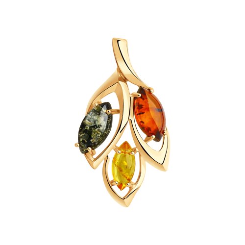 Подвеска Diamant - Серебро 925, Янтарь пресс. (арт. 93-330-00442-1)