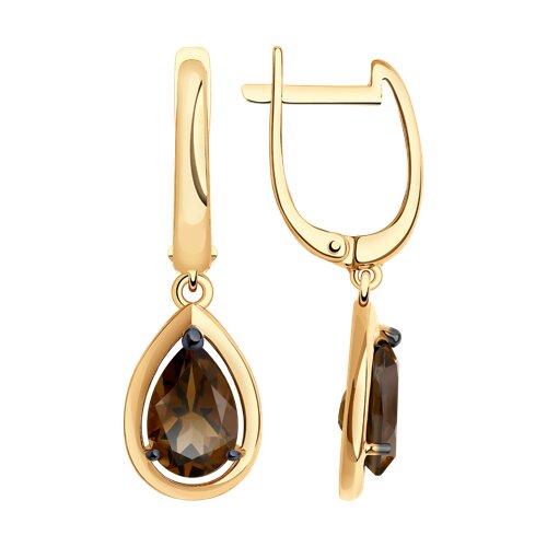 Серьги SOKOLOV - Серебро 925, Раухтопаз (арт. 92022806)