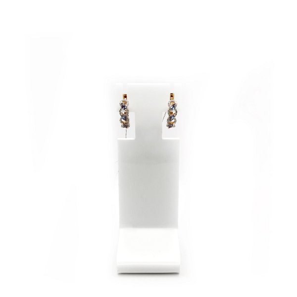 Серьги Александра - Золото 585, Бриллиант, Синтетический александрит (арт. 8020560)