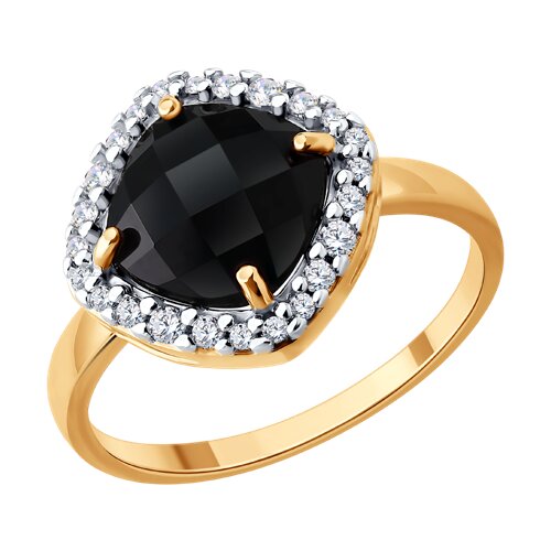 Кольцо SOKOLOV - Серебро 925, Агат, Фианит (арт. 92014940)