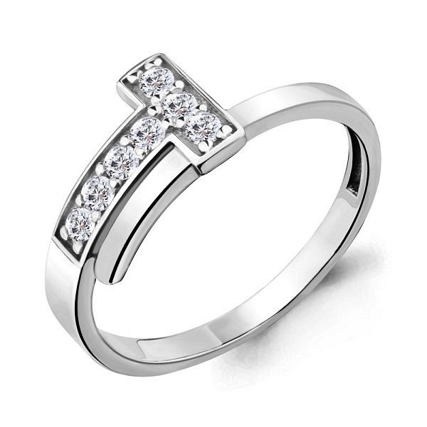 Кольцо Аквамарин - Серебро 925, Фианит (арт. 68383А.5)