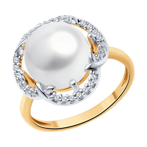Кольцо Diamant - Серебро 925, Жемчуг культивированный, Фианит (арт. 93-310-01926-1)