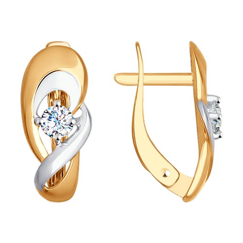 Серьги SOKOLOV - Золото 585, Фианит (арт. 027259)