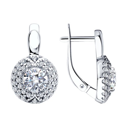 Серьги SOKOLOV - Серебро 925, Фианит (арт. 94021434)