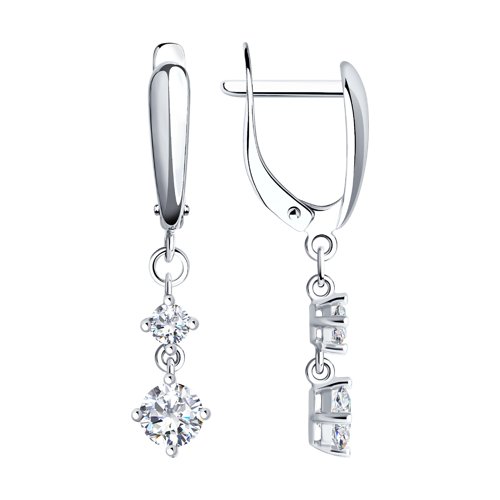 Серьги SOKOLOV - Серебро 925, Фианит (арт. 94022006)