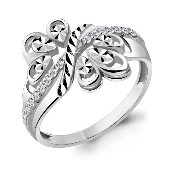 Кольцо Аквамарин - Серебро 925, Фианит (арт. 68853А.5)