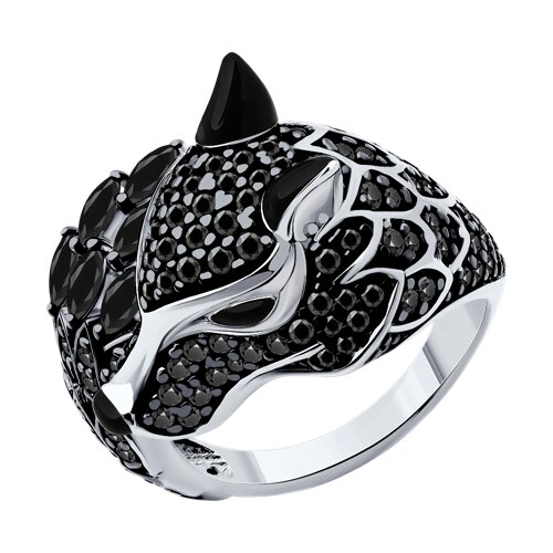 Кольцо SOKOLOV - Серебро 925, Фианит, Эмаль (арт. 94014178)