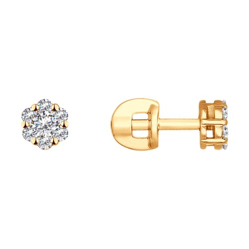 Серьги SOKOLOV - Золото 375, Фианит (арт. 025795-4)